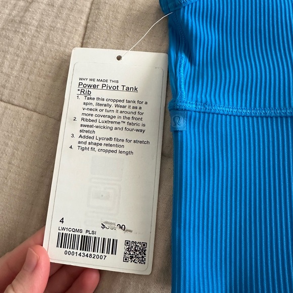 SOLD NWT power pivot poolside blue size 4 - Picture 2 of 3